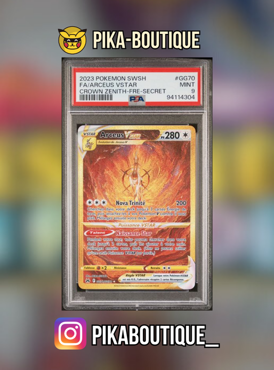 GG70 - PSA9  ARCEUS GOLD - Carte gradée -