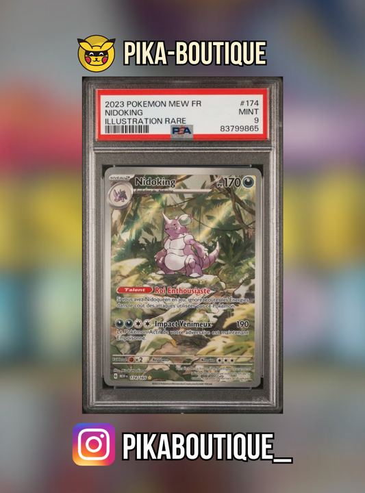 174 - PSA9  NIDOKING - Carte gradée -