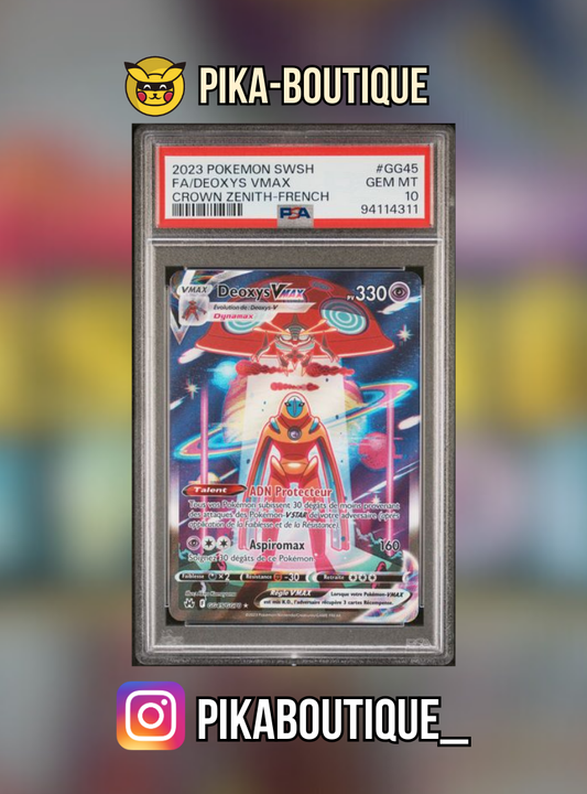 GG45 - PSA10  DEOXYS VMAX - Carte gradée -